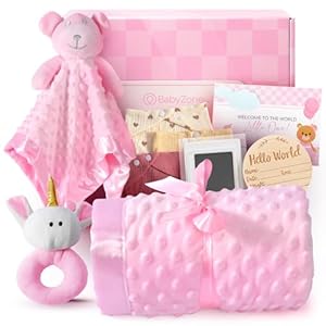 Baby Shower Gifts for Girls – Premium 10-Piece Baby Bundle | Baby Girl Gifts & Baby Gifts for Girls Newborn 0-6 Months | Keepsake Set with Blanket, Bibs, Lovey, Rattle & More