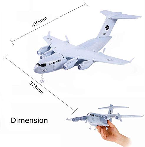 C-17 RC Airplane EPP DIY Remote Controlled Plane 2 Channels 2.4Ghz 3-Axis Gyro Airplane Controller Beginner Toy - Thumbnail 6