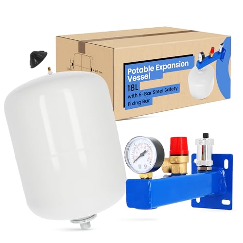 Vase d'Expansion Sanitaire (18L | groupe d'acier de sécurité 6 bar)