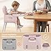 Obee Odee 3-in-1 Portable Baby High Chair for Babies and Toddlers, Convertible Easy Clean Infant Foldable Highchair with Adjustable Legs & Dishwasher Safe Tray, Pink