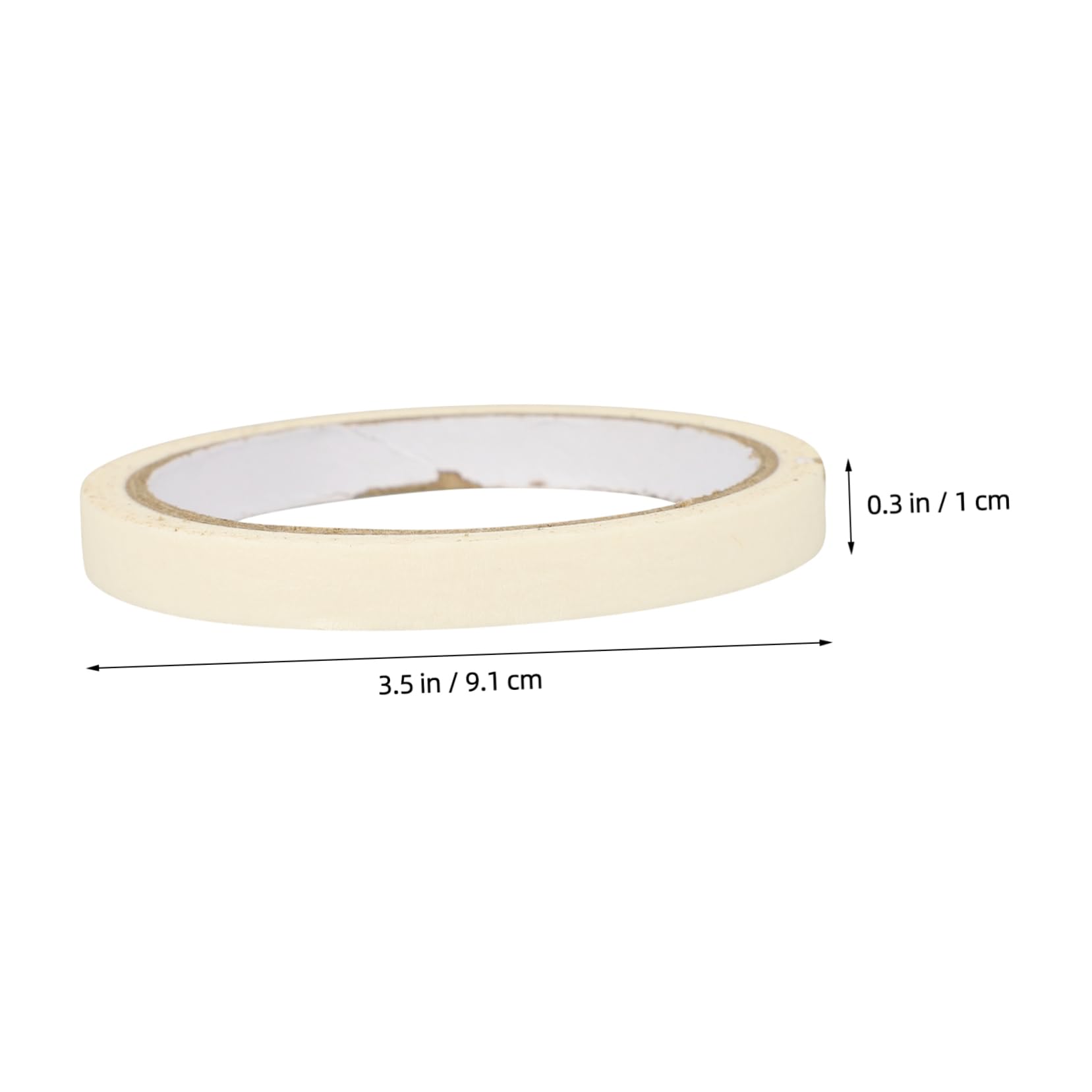 SOLUSTRE 10 Roll White Masking Tape 1cm x 20m Easy Peel Adhesive Tape for Painting Decorative DIY
