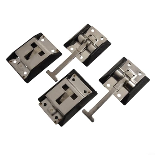 babominimer Confezione da 2 chiavistelli per porte, in acciaio inox e ferro zincato, con molla per chiusura sicura per roulotte, camion, ante dell'armadio (acciaio inossidabile 304)