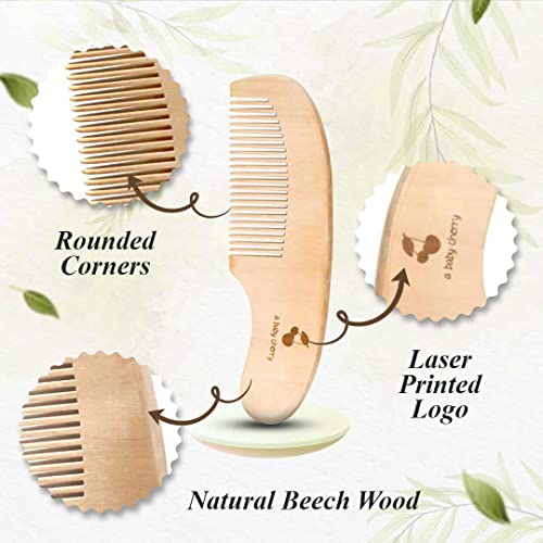 A-Baby-Cherry-Baby-CombBaby-Hair-Brush-3-Piece-Premium-Baby-Brush-Comb-Set-Wooden-Baby-Comb-Hair-for-New-Born-Natural-Fiber-Hair-Brush-for-Toddler-Perfect-Baby-Grooming-Kit