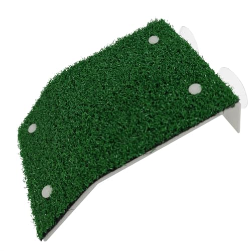 KVZVK Lawn Basking Platform for Turtle Turtle Resting Simulated Grass Terrace Reptile Tank Accessories for Grass Turtle Newts Frogs and Axolotls