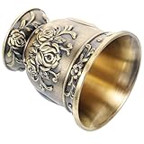 Toyvian Copa De Té De Metal Vintage 150ml Taza De Bronce Resistente Multifunción Para Té y Licor Adecuado y Uso Doméstico