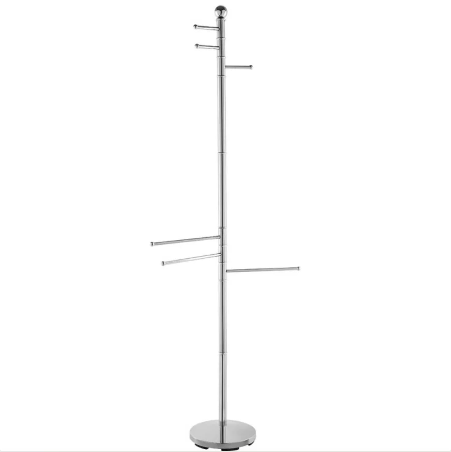 Piantana Porta Accappatoio in Acciaio Cromato – 6 Bracci alta 177 cm