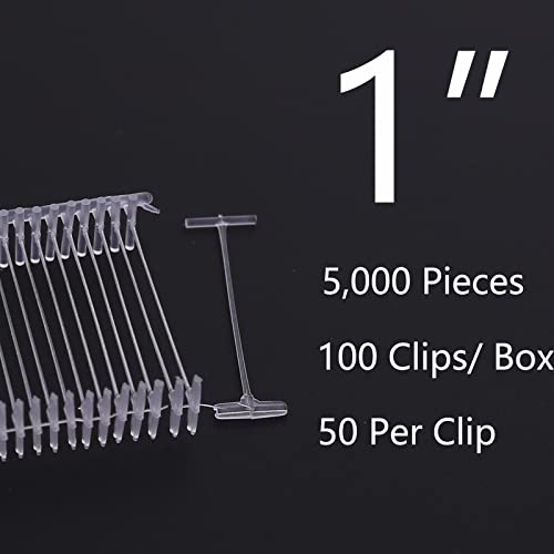 Image of 5000 Pcs Standard Tagging Gun Fasteners 1 inch, not jam The Tagging Gun, Clothing Tag Barbs Attachments for All Standard Price Tag Gun