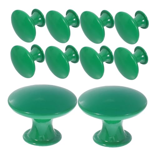 NOLITOY 10 Piezas Tiradores de Aleación de Zinc Verde Mango Estable de Orificio Único para Armarios de Cocina y Ropero Tiradores Retro para Muebles