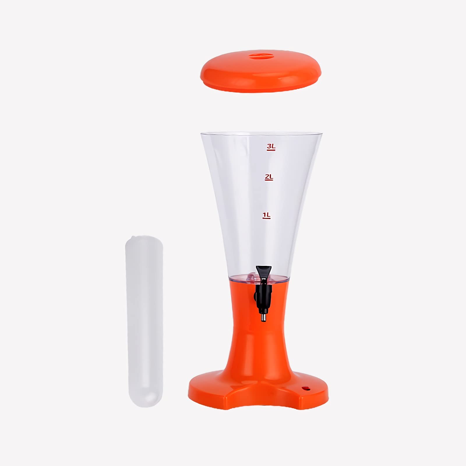 Distributore di Torri da Birra Dispenser della torre della birra 3L Dispensatore della bevanda della torre della birra fredda della birra con tubo di ghiaccio, luci del LED e rubinetto for la barra de