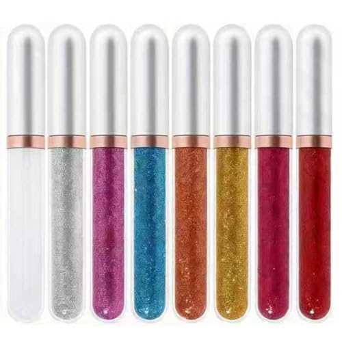 Juego de delineador de ojos de diamante brillante de 8 colores, kit de maquillaje de lápiz líquido delineador de ojos metálico brillante impermeable de larga duración (# 03)