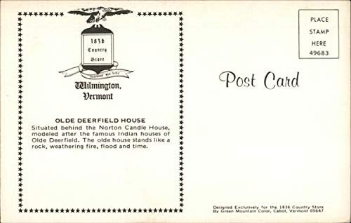 Miniatura 2 de Olde Deerfield House Wilmington, Vermont VT Original Vintage Postcard