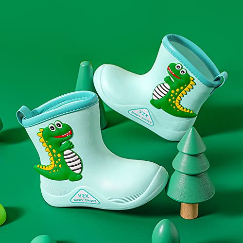 Children Cute Cartoon Fashion Waterproof And Non Slip Rain Boots Rain Boots Soft Bottom Fashion Rain Boots 2-9 Y (Green, 4.5 Years)4