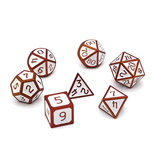 DollaTek Dadi poliedrici in metallo 7PCS con