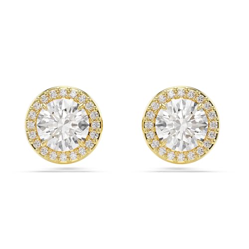 Swarovski Clous D'Oreilles Una, Taille Ronde, Ton Doré, Placage De Ton Or