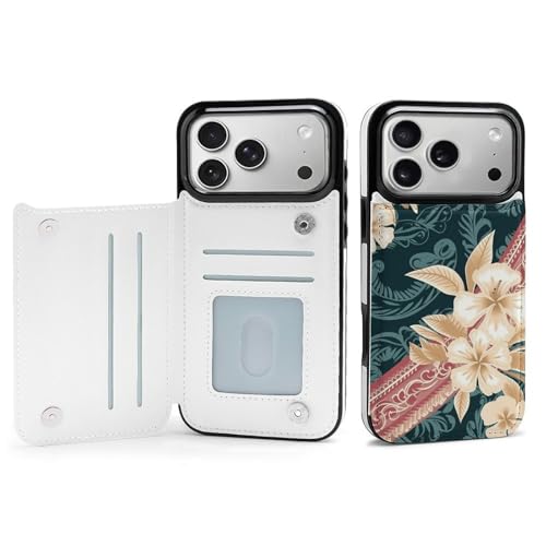 Coque iPhone 17 motif hawaïen étui portefeuille fin et antichoc pour vos sorties