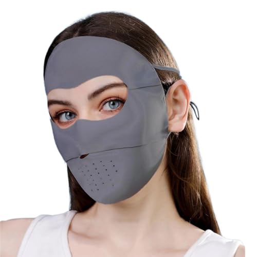 Ice Silk Seamless Full-face Sun Protection Mask Summer Uv Protection Women's ...