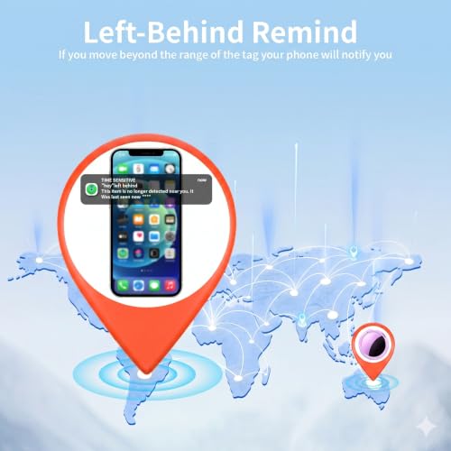 Image of 2 Pack Tracker Tags [Apple MFi Certified] Pair with Apple Find My (iOS Only) Bluetooth Air Smart Tags Key Finder Item Locator Waterproof Finder Worldwide Tracking for Pets Wallet Backpack Dogs Luggage