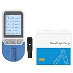 Cholesterol Test Meter, Multifunction Lipid Monitor Meter Kit for TC TG HDL LDL, Blood Lipid Tester with 25 Strips, 200 Sets of Memory Values, for Home Lipid Analyzer Health