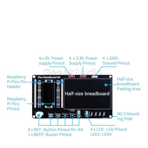 Módulo de relé de tábua de pão LED cabo USB resistores display codificador rotativo joystick jumper