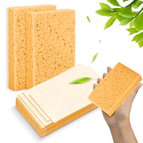 Image of 36 - Pack Non-Scratch Scrub Sponges - Sponge for Dishes and Washing Dishes, Cleaning Tools for Kitchen Home and More（Yellow）