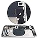 CELL4LESS Back Housing Complete Assembly Metal MidFrame w/Back Glass - Sim Card Tray and Camera Frame and Lens for iPhone 8 NO Logo (White)