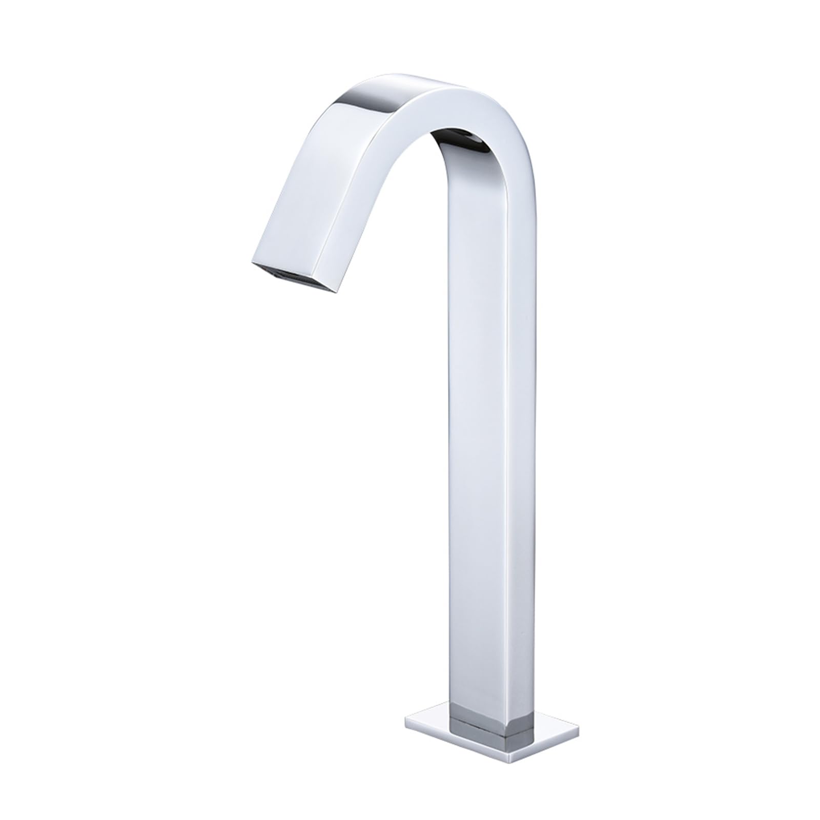 HCFYAUIS Waterfall Mixer Tap for Basin Infrared Touchless Bathroom Tap Automatic Infrared Sensor Faucet Brass,Chrome,Tall