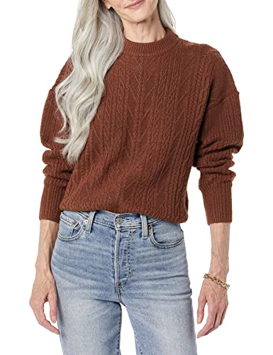 Amazon Essentials Women's Cable Knit Sweater,...
