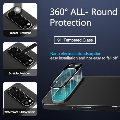 IMBZBK 3 Pack Privacy Screen Protector for Google Pixel 9 Pro XL Tempered Glass Accessories 3 Pack Camera Lens Protector, Anti Spy Case Friendly Protector de Pantalla for Pixel 9 Pro XL