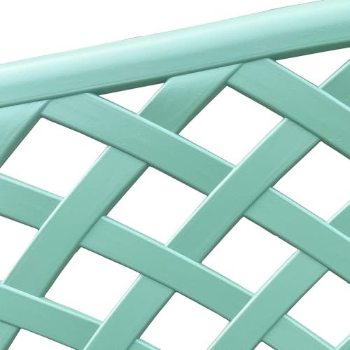 Image of Oakland Living Outdoor Aluminum Modern Seafoam Green Patio Bench Loveseat