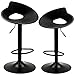 HuanAi Sillas Giratorias Ajustables Taburetes Altos Negros Multifunción Muebles Modernos, Mostrador Recepción Stools Bar Cojín Asiento Respaldo PP