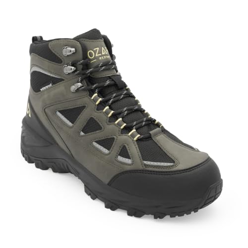 Image of Red Tape Ozark Green & Black Trekking Shoes for Men | High-Top Outdoor