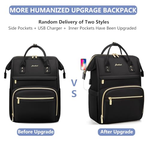unknown Women Laptop Backpack Work Bag - Fits 15.6 inch with Laptop Compartment Waterproof Professional Fashion Travel Purse for College Nurse Business Computer Backpack の商品画像 7
