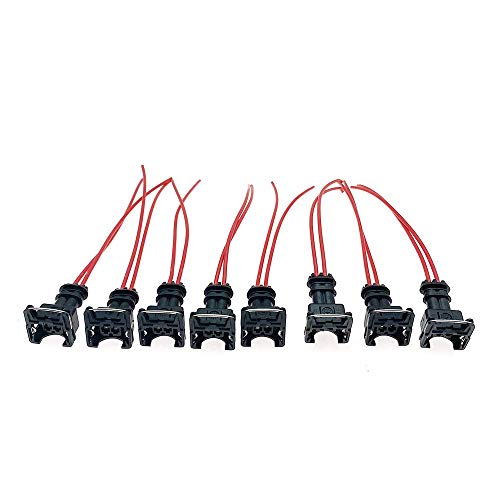 8 Pack Fuel Injector Connector Pigtail Wiring Plugs Clips Cut Splice For Bosch Ev1 Any Rc Replace Ev1 Obd1 #TOP5