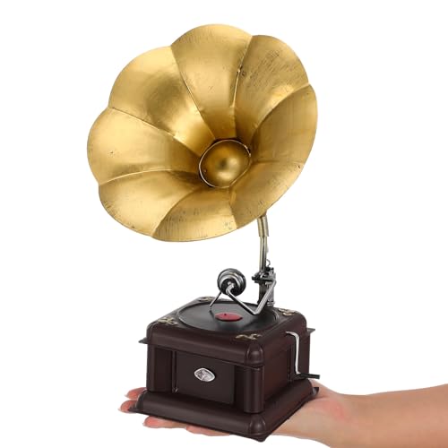 Figurine de phonographe résine pour styliser un bar rétro - 3