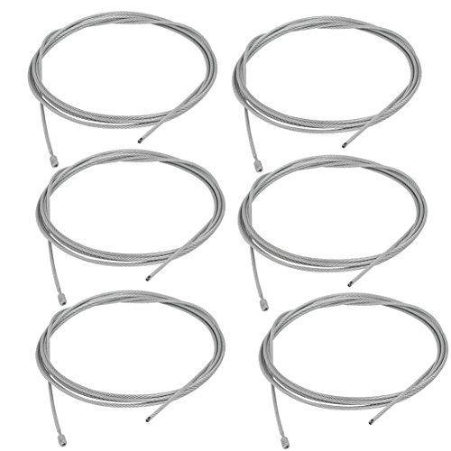 Ruilogod 6pcs 1.2mm Dia. 1.5M Length Lighting Light Suspension Cable Kit Hanging Chain (id: 4b3 9c5 1c5 df9 bbe
