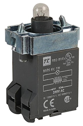 Lamp Holder, Ba9, 240V to 6V, Approvals/Standards CSA, UL, Control Station Switches