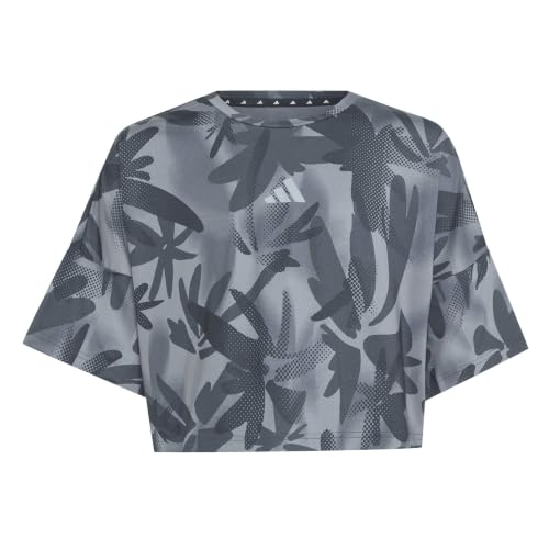 T-shirt court adidas fille sport icons noir et gris haut de sport enfant 9-10 ans