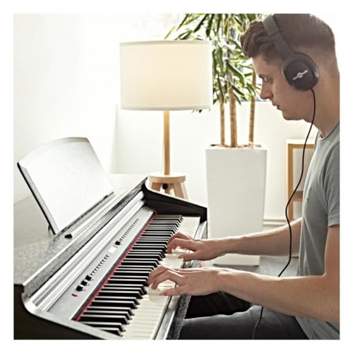 Piano numérique 88 touches lestées avec tabouret et casque, noir - Les Beatles, Paul McCartney, John Lennon, RIngo Starr, George Harrison Piano numérique 88 touches lestées avec tabouret et casque, noir – Image 4