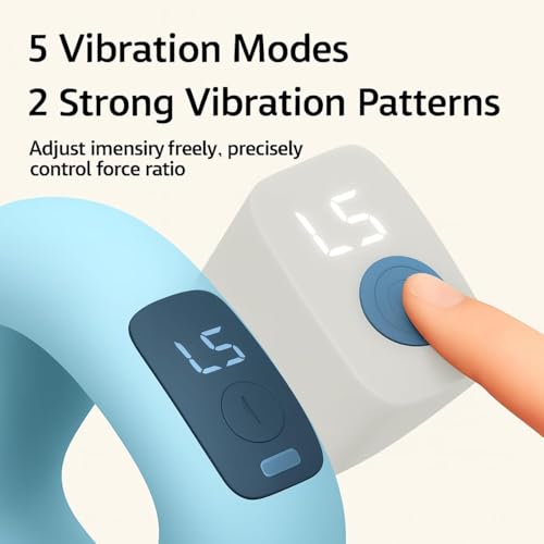 Image of Electric Fascia Massage Ring - 5-Speed Adjustable Vibration Massager for Deep Tissue Muscle Relief, Body Sculpting, Pain Relief & Recovery, Portable for Neck, Shoulder, Back, Waist & Legs