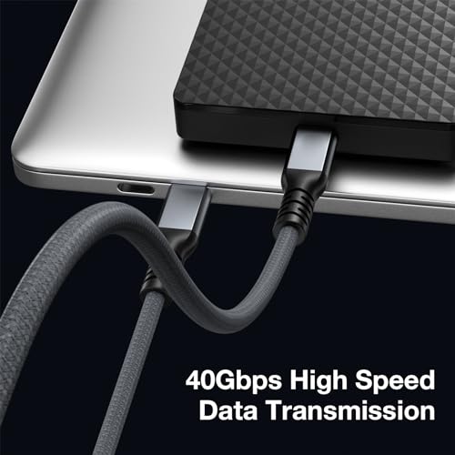 UseBean 240W USB4 Cable 0.3M 2Pack, USB C to USB C 40Gbps Data Cable 8K Video, Thunderbolt 4 Cord Compatible USB C 3.2 Gen 2 - Image 3