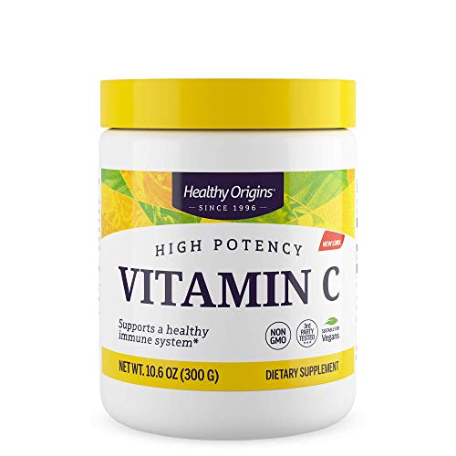 Healthy Origins Vitamin C (Non-GMO Tested, Vegan, Immune Support), White, 10.6 Ounce