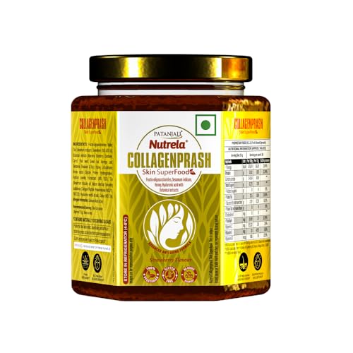 Image of Nutrela Collagen Prash Supplement for Glowing & Younger Looking Skin - 400g | Patanjali Collagen Builder Skin Super Food for Men & Women