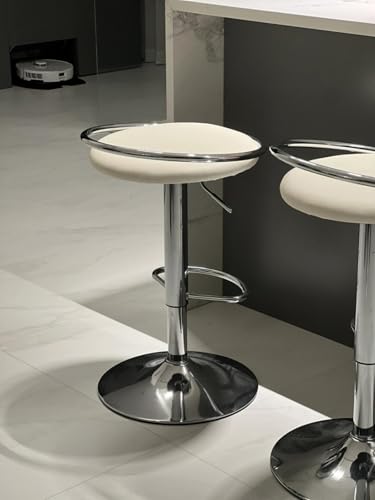 Tabourets de bar pivotants réglables 67-89 cm en simili cuir - 5