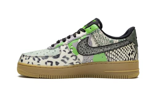 Nike Herren Air Force 1 07 Basketballschuh, Black/Black-Green Spark-Gum Light Brown, 49.5 EU