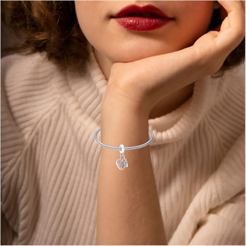 Image of Mom Family Charms Bead for Bracelets and Necklaces Jewelry Charm for Women Valentine Mother's Day