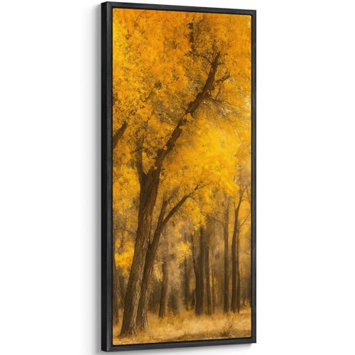 SIGNFORD Extra Large Framed Canvas Golden Autumn...