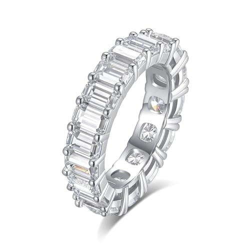 Moissanite Engagement Rings for Women D Color VVS1 Sterling Silver with 18K White Gold Plated Promise Ring Valentine Wedding Aniversary Ring2