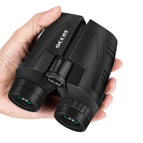 Occer 12x25 Compact Binoculars for Adults and Kids | High Powered, Easy Focus, Large Eyepiece for...