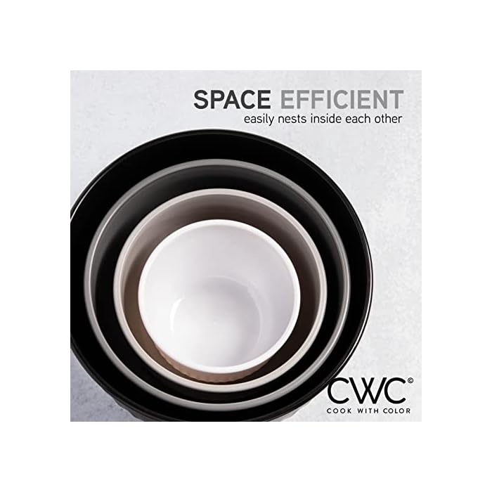 Buy COOK WITH COLOR Prep Bowls with Lids 8 Piece Nesting Plastic Small Mixing Bowl Set with