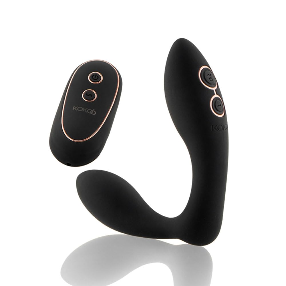 Kokoö Stimolatore Prostatico e Anale con Telecomando Greta | 7 modalità di vibrazione, 3 velocità | Silicone, Motore Potente e Silenzioso, Ricaricabile Tramite USB e Impermeabile (Nero)